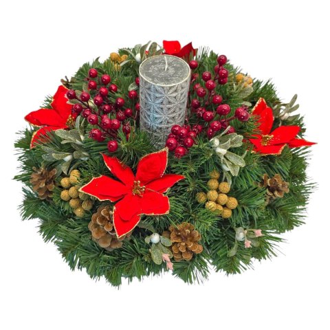 STROIK ŚWIĄTECZNY LACRYMA, NA STÓŁ, RĘKODZIEŁO, 50 CM, BOŻE NARODZENIE