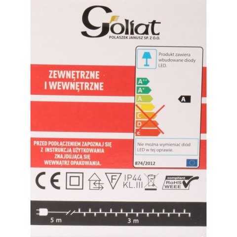 Lampki choinkowe 384 led typu gąsienica w kolorze ciepły biały