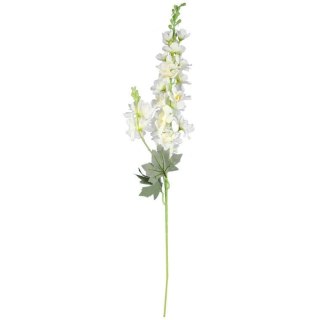 Ostróżka Dekoracyjna Biała na Gałązce - Podwójna, Realistyczna, 87cm