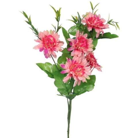 Różowe Sztuczne Margaretki na Gałązce - Set 5 Sztuk, Długość 68 cm