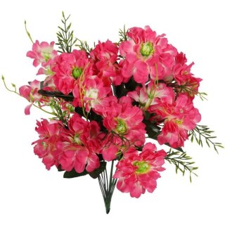 Sztuczny Bukiet 14 Anemonów w Kolorze Różowym - Realistyczny Wygląd, Wysokość 48 cm