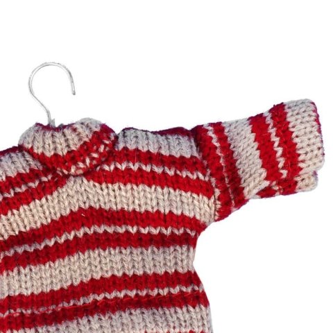Ozdoba bożonarodzeniowa zawieszka SWETEREK z materiału 13X9cm CZERWONY