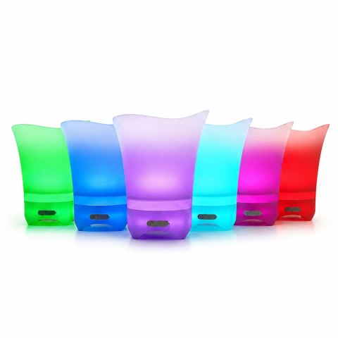 POJEMNIK NA LÓD 5L WIADERKO RGB GŁOŚNIK OŚWIETLENIE BLUETOOTH COOLER