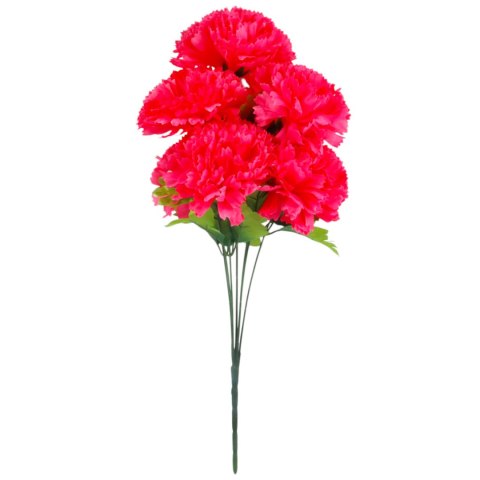 Różowy Bukiet Sztucznych Chryzantem - 7 Szczegółowo Odwzorowanych Kwiatów o Wysokości 65 cm