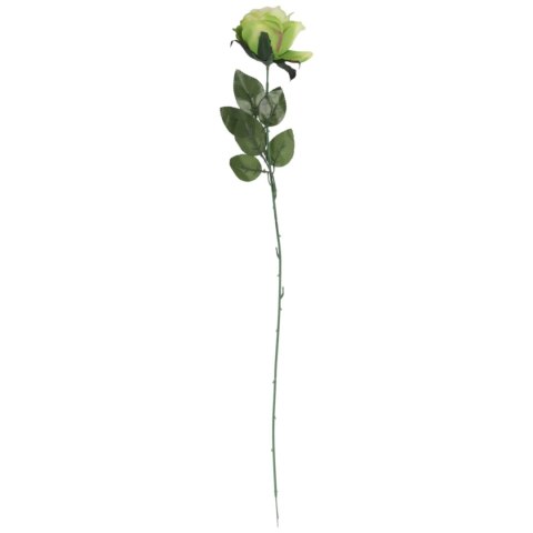 Sztuczna Róża w Pąku Koloru Zielonego - 70 cm