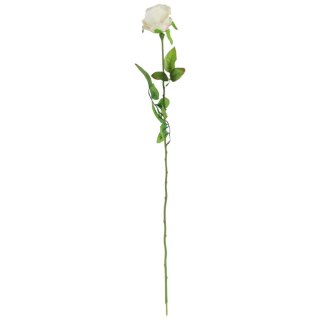 Róża sztuczna pojedynka w pąku kolor kremowa 68 cm