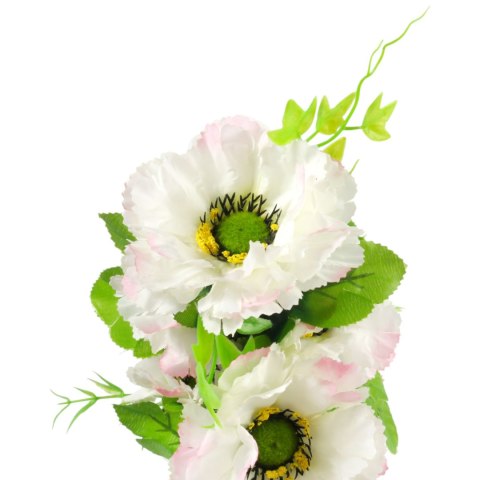 Sztuczny Bukiet 14 Anemonów 54 cm BIAŁY