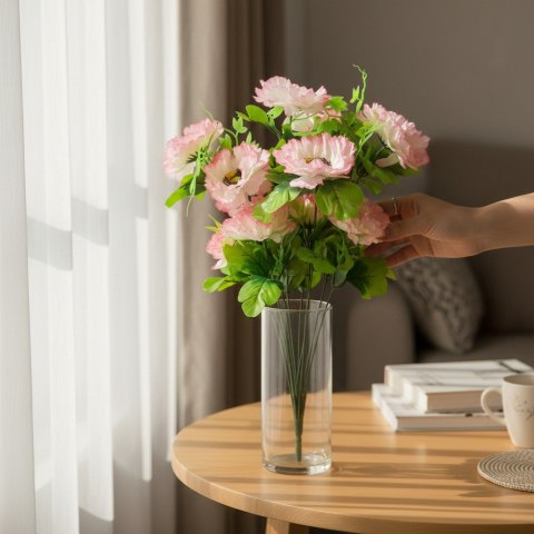 Sztuczny Bukiet 14 Anemonów 54 cm JASNY RÓŻ