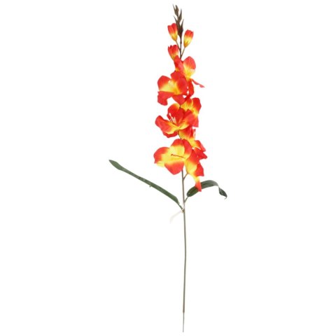 MIECZYK kwiat sztuczny do wazonu GLADIOLA 76 CM pomarańczowa