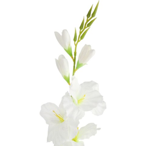 MIECZYK kwiat sztuczny do wazonu GLADIOLA 76 cm biała