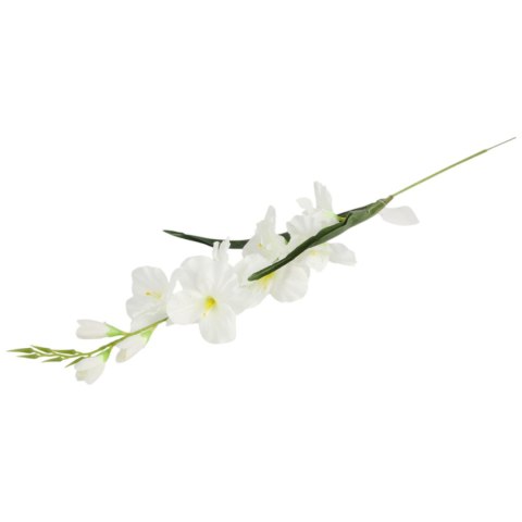 MIECZYK kwiat sztuczny do wazonu GLADIOLA 76 cm biała