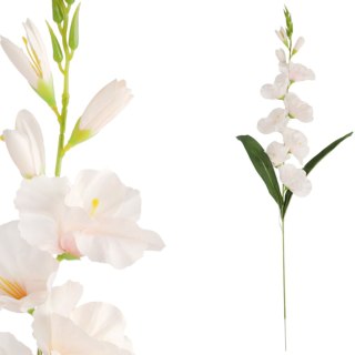 MIECZYK kwiat sztuczny do wazonu GLADIOLA 76 cm kremowa