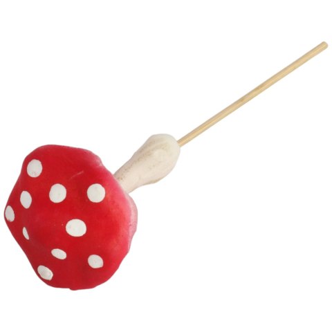MUCHOMOR GRZYBEK JESIENNY NA PIKU 5×4 cm PIK DEKORACJA DO KOMPOZYCJI