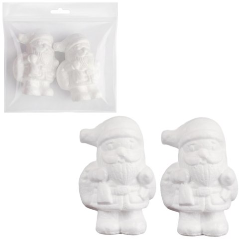 Mikołaj styropianowy 2 sztuki forma styropianowa święty Mikołaj święta 11 cm biały