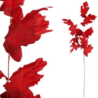 SZTUCZNA GAŁĄZKA JESIENNEGO DĘBU 95 cm do KOMPOZYCJI FLORYSTYCZNYCH kolor czerwony