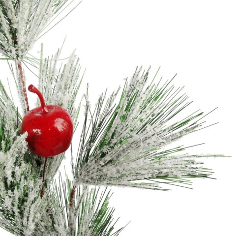 SZTUCZNA GAŁĄZKA SOSNOWA Z OŚNIEŻONYM IGLIWIEM I CZERWONYMI JAGODAMI 56 CM