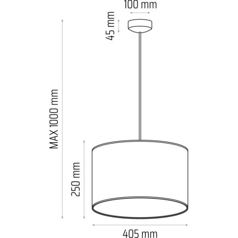 LAMPA SUFITOWA RESISTO, SZARY ABAŻUR WELUR, DREWNIANA, FI 40CM, NOWOCZESNA