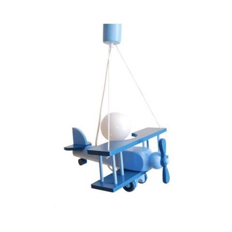 LAMPA SUFITOWA SAMOLOT AVIATOR, DREWNIANA, DLA CHŁOPCA, NIEBIESKA, WISZĄCA