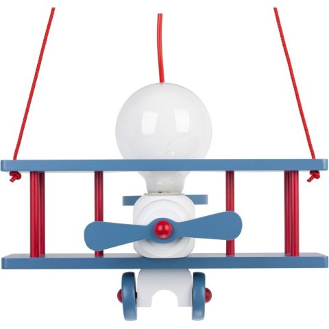 LAMPA SUFITOWA SAMOLOT FLYKT, DLA CHŁOPCA, DREWNIANA, POKÓJ DZIECKA, LED