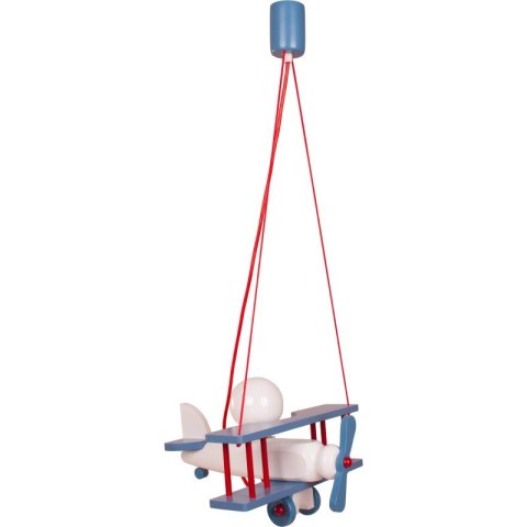 LAMPA SUFITOWA SAMOLOT FLYKT, DLA CHŁOPCA, DREWNIANA, POKÓJ DZIECKA, LED