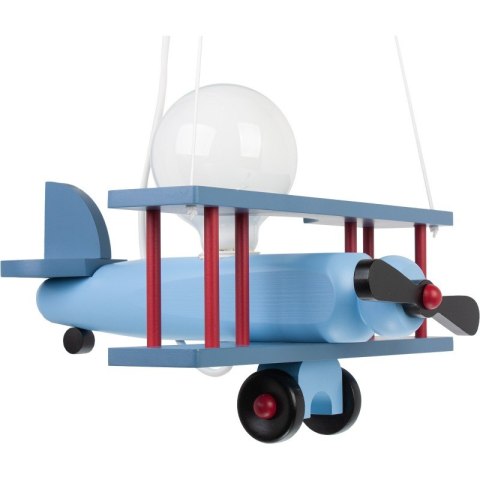 LAMPA SUFITOWA SAMOLOT FLYKT, DLA CHŁOPCA, DREWNIANA, WISZĄCA, LED, E27