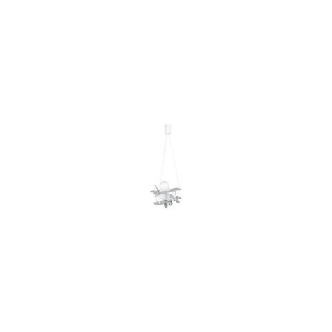 LAMPA WISZĄCA SAMOLOT FLYKT, DLA DZIECI, DREWNIANA, BIAŁA, DO POKOJU, E27