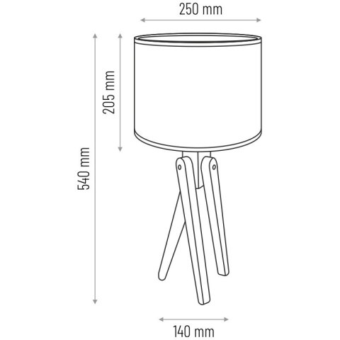 Lampa stołowa naturalny TRIVET szary