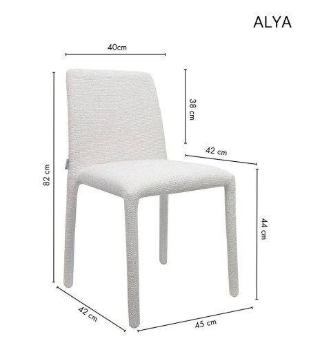 Zestaw 6 krzeseł ALYA beżowy