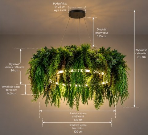 MOOSEE lampa wisząca GARDENS 120 czarna