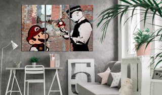 Obraz - Mario i Policjant Banksy