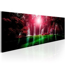 Obraz 150 x 50 cm - Rubinowe wodospady