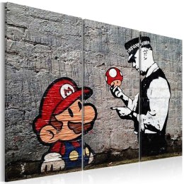 Obraz  - Super Mario Mushroom Cop by Banksy