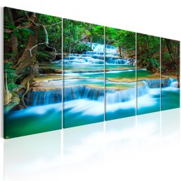 Obraz 225 x 90 cm - Szafirowe wodospady I