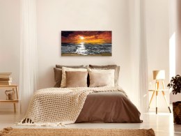 Obraz do samodzielnego malowania - Morze (niebo w płomieniach)