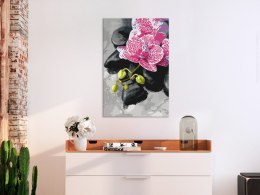 Obraz do samodzielnego malowania - Różowa orchidea