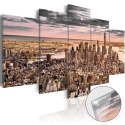 Obraz na szkle akrylowym - Nowy Jork: Poranne niebo 