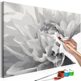 Obraz do samodzielnego malowania - Czarno-biały kwiat