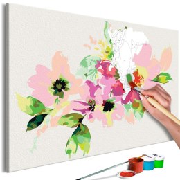 Obraz do samodzielnego malowania - Kolorowe kwiatki