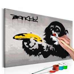 Obraz do samodzielnego malowania - Małpa (Banksy Street Art Graffiti)