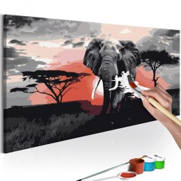 Obraz do samodzielnego malowania - Słoń (Afryka)