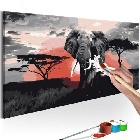 Obraz do samodzielnego malowania - Słoń (Afryka)