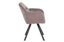 KRZESŁO TAPICEROWANE - VIC, brudny róż PIKOWANE