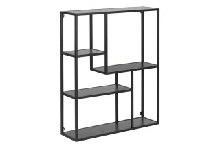 Regał DENMARK VIII czarny, metal, 5 półek, LOFT