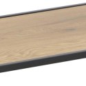 SKOŚNY REGAŁ, SEAFORD, MDF, DĄB, CZARNY METAL