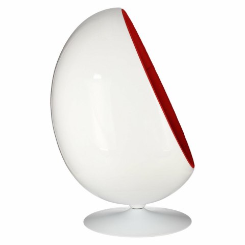 FOTEL JAJO, OWAL, BIAŁO-CZERWONY, FUTURYSTYCZNY FOTEL JAJO, OWAL, BIAŁO-CZERWONY, FUTURYSTYCZNY