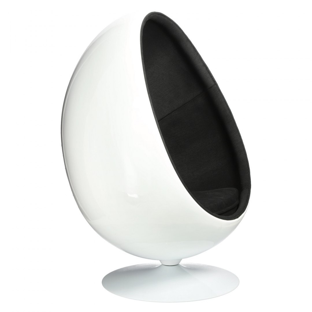 Fotel Ovalia Chair biało czarny Fotel Ovalia Chair biało czarny