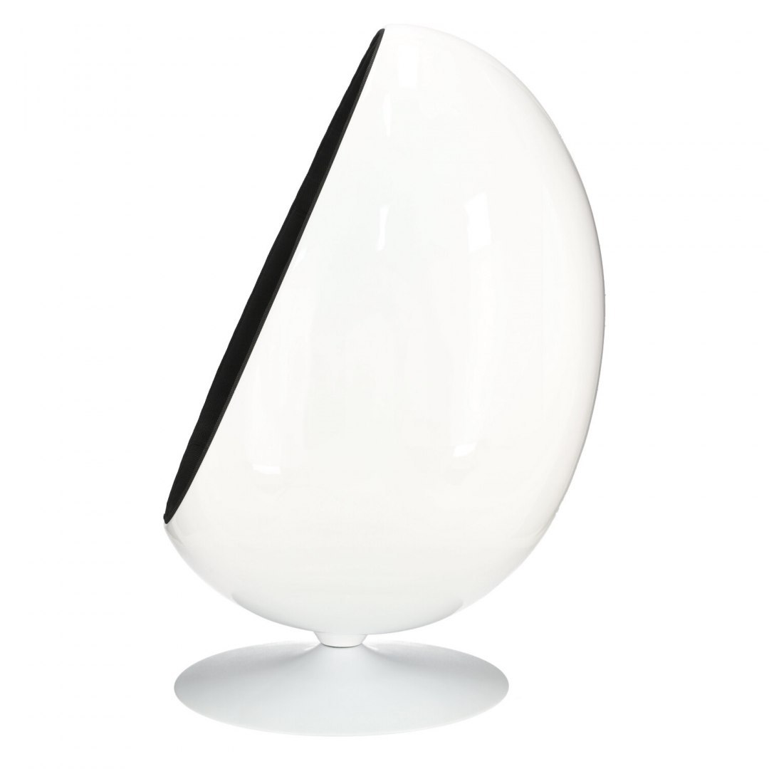 Fotel Ovalia Chair biało czarny Fotel Ovalia Chair biało czarny