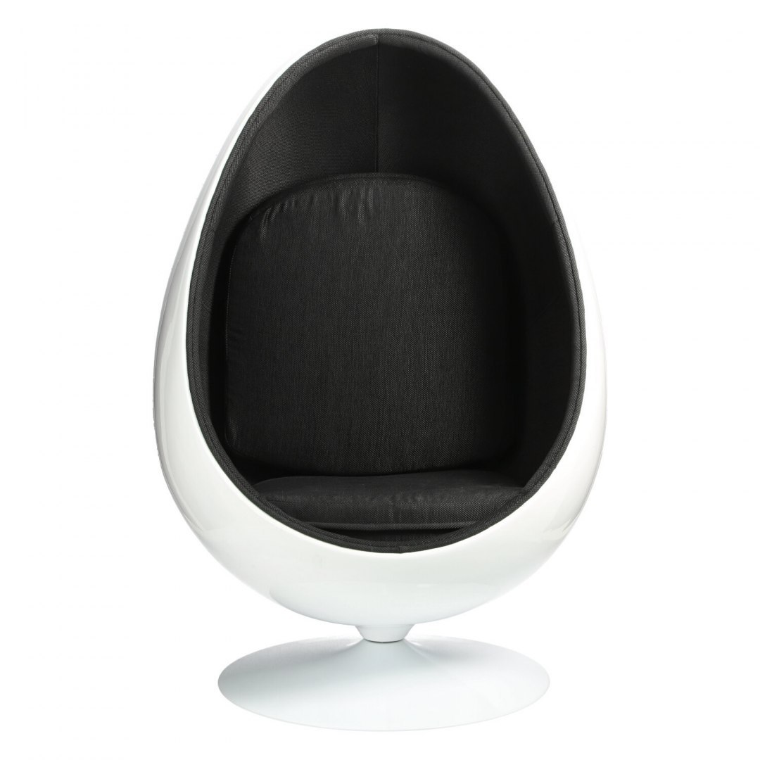 Fotel Ovalia Chair biało czarny Fotel Ovalia Chair biało czarny