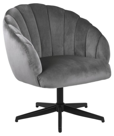 Fotel obrotowy Grey, czarny metal, pikowany, szary Fotel obrotowy Grey, czarny metal, pikowany, szary