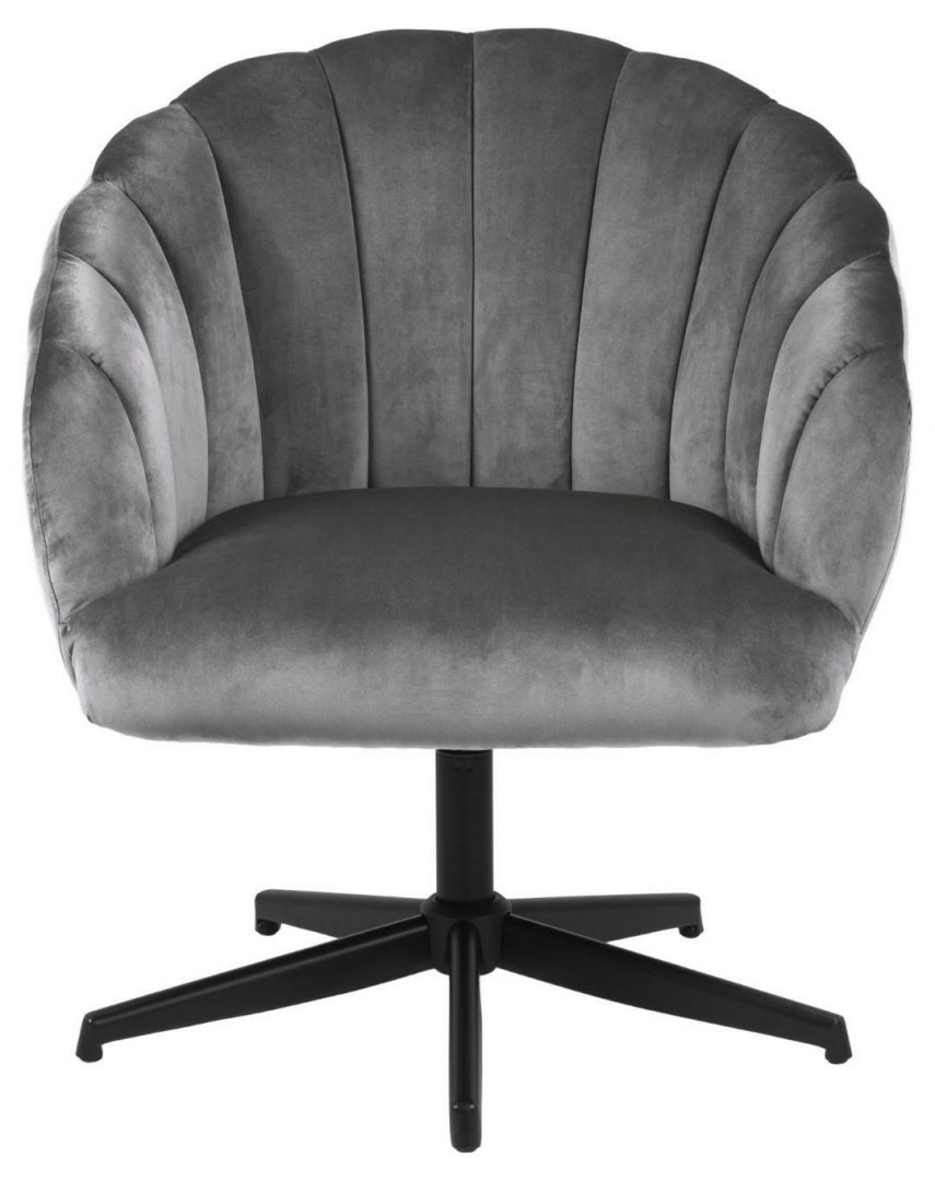 Fotel obrotowy Grey, czarny metal, pikowany, szary Fotel obrotowy Grey, czarny metal, pikowany, szary